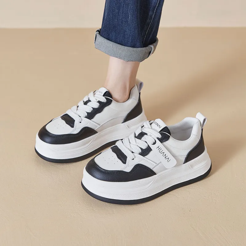 HUANAI Cushioning Lightweight Height Increasing Low-Top Casual Shoes Women's-1