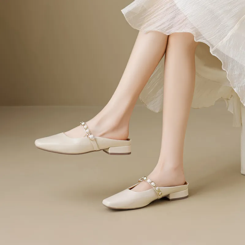 HUANAI Slip Resistant Abrasion Resistant Closed Toe Slippers Women's-8