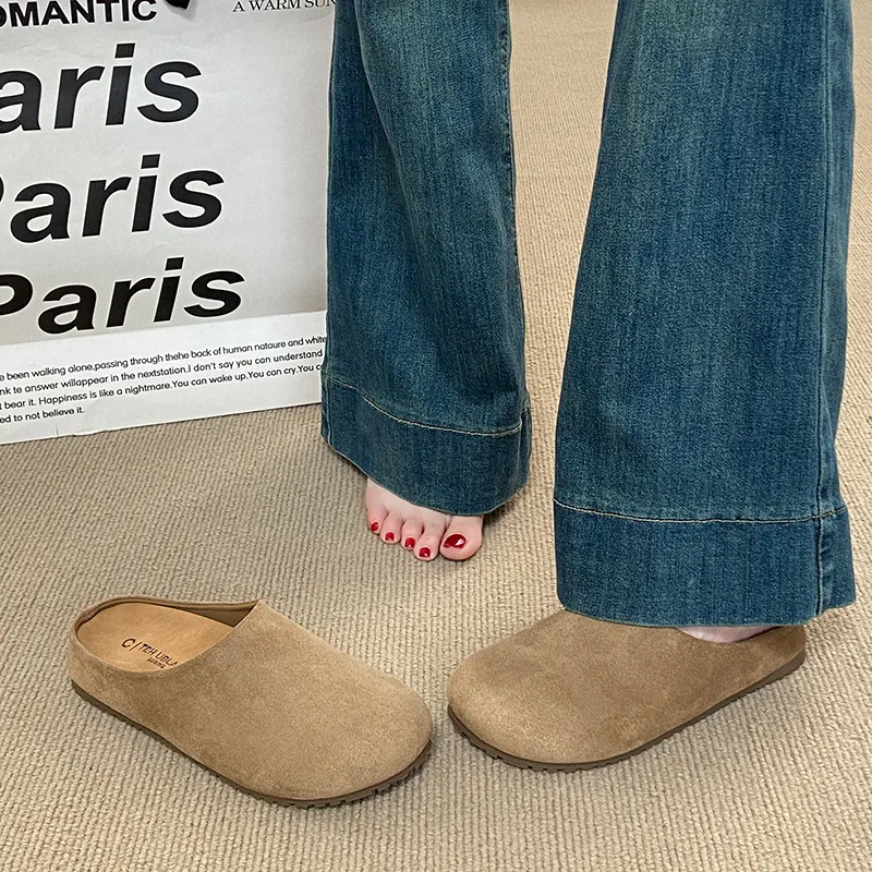 HUANAI Quiet Abrasion Resistant Slip Resistant Closed Toe Slippers Women's-15
