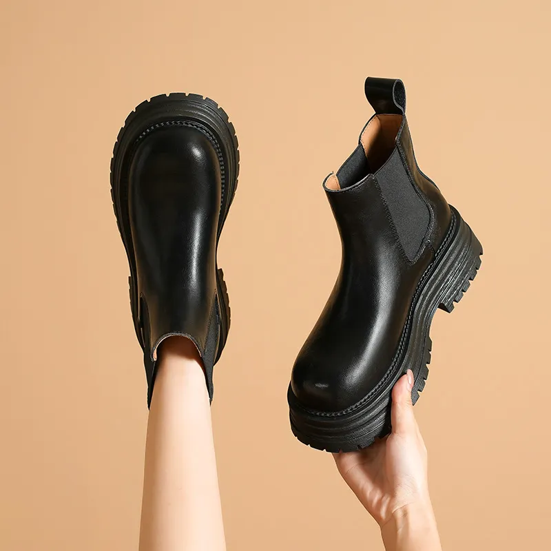 HUANAI Chelsea Boots Women's Black-1