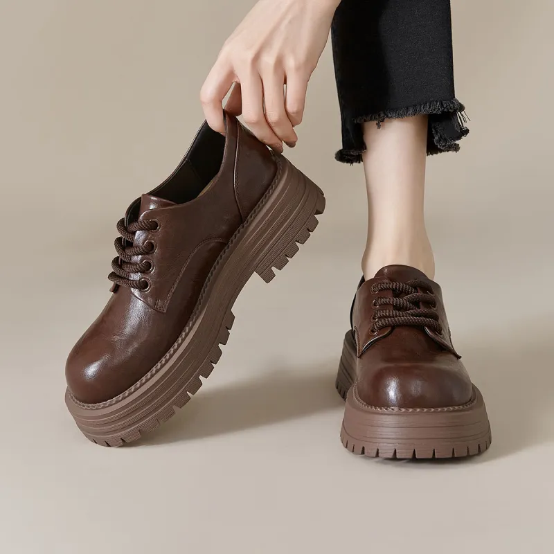 HUANAI Loafers Women's Black/Brown-8