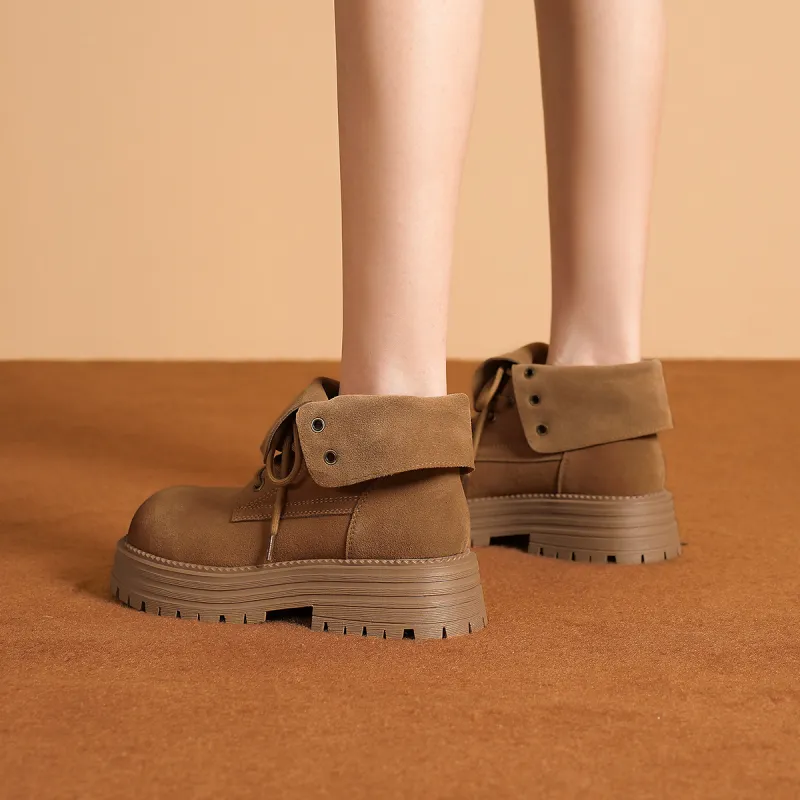 HUANAI Ankle Boots Women's Yellow-2