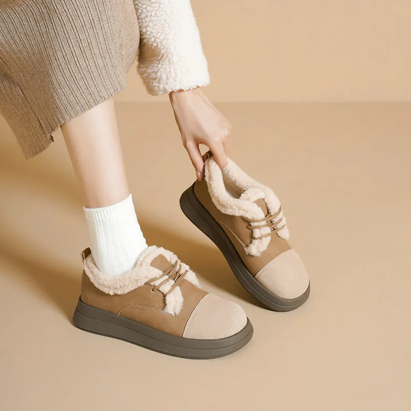 HUANAI Low Top Casual Shoes Women's Khaki-4