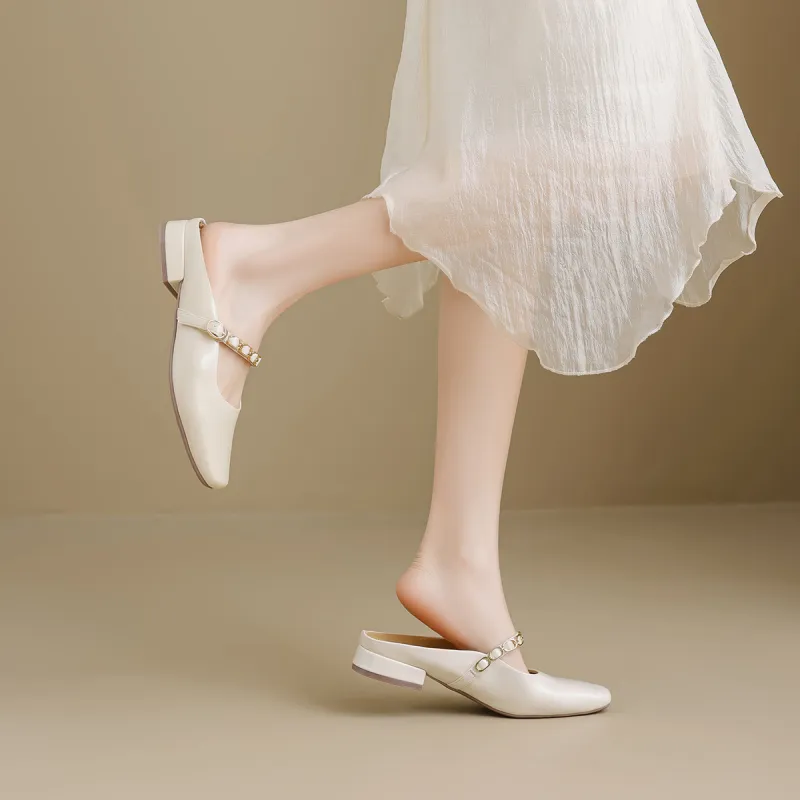 HUANAI Slip Resistant Abrasion Resistant Closed Toe Slippers Women's-9