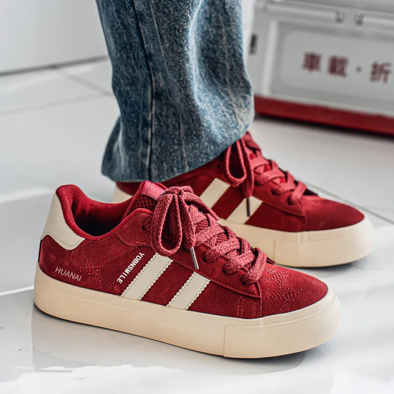 HUANAI Slip Resistant, Abrasion Resistant, Breathable Low Top Skateboard Shoes Men's-3