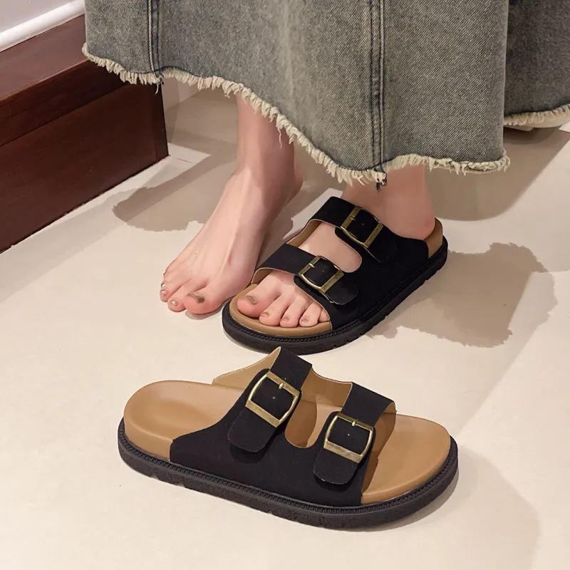 HUANAI Quiet, Slip Resistant, Odor Resistant Slide Slippers Women's-1