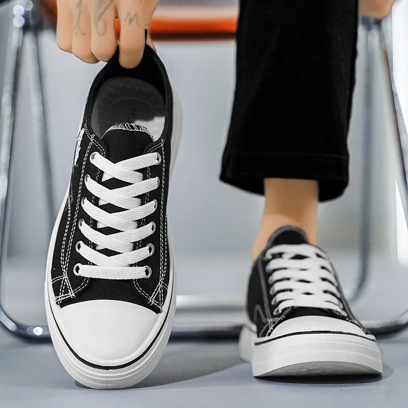HUANAI Abrasion-Resistant Low-Top Canvas Shoes Men's-3