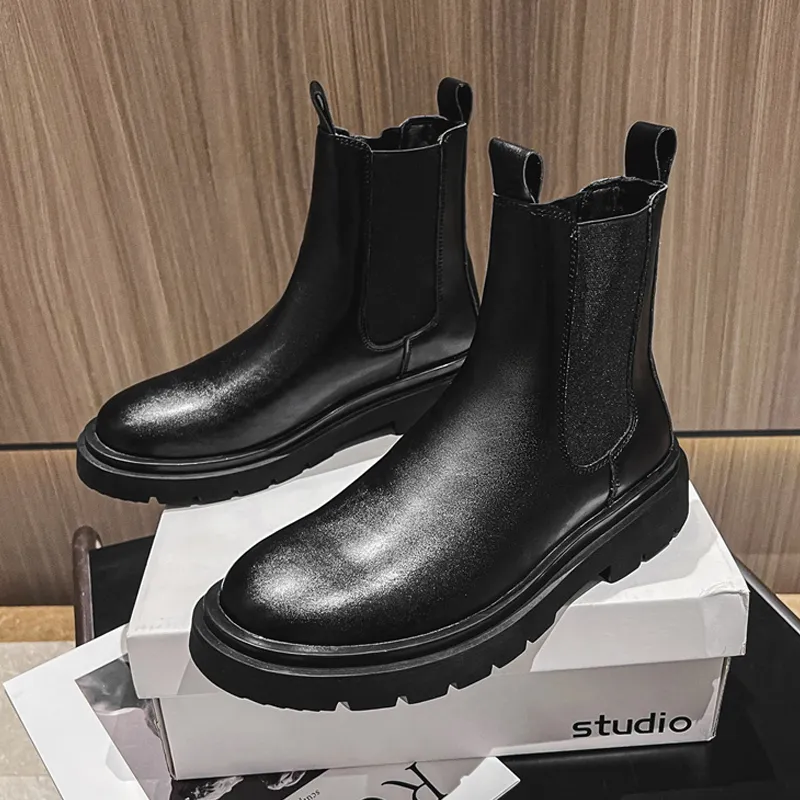 HUANAI Short Chelsea Boots Men's-5