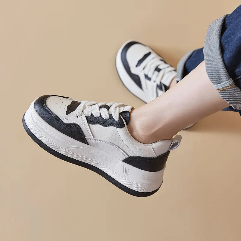 HUANAI Cushioning Lightweight Height Increasing Low-Top Casual Shoes Women's-3