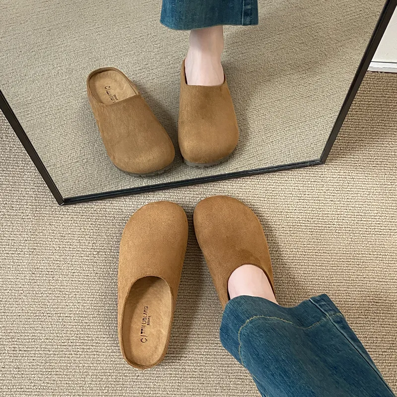HUANAI Quiet Abrasion Resistant Slip Resistant Closed Toe Slippers Women's-18