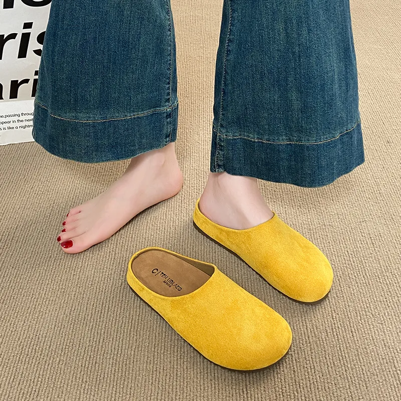 HUANAI Quiet Abrasion Resistant Slip Resistant Closed Toe Slippers Women's-3
