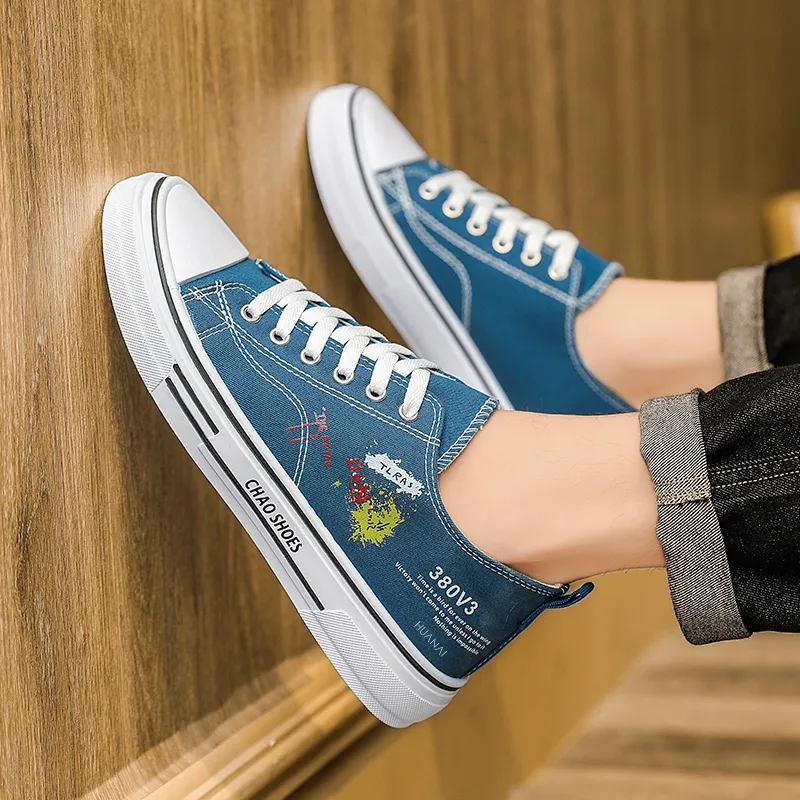 HUANAI Abrasion-Resistant Low-Top Canvas Shoes Men's-7