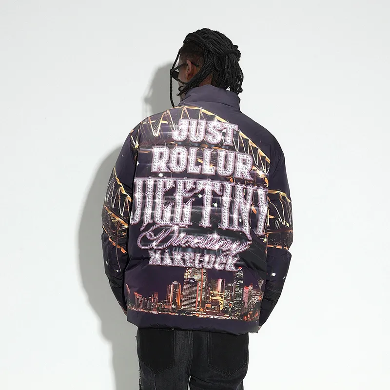 DICETINY Down Jacket Unisex Shiny Black-5
