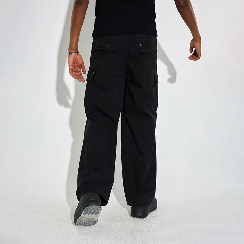 DICETINY Cargo Pants Unisex Charcoal Black-4