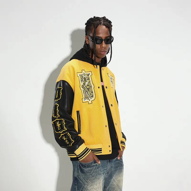 DICETINY Jackets Unisex Bright Yellow-4