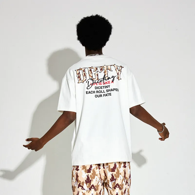 DICETINY T Shirts Unisex White-5