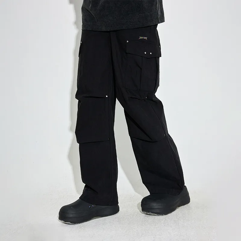 DICETINY Cargo Pants Unisex Charcoal Black-2