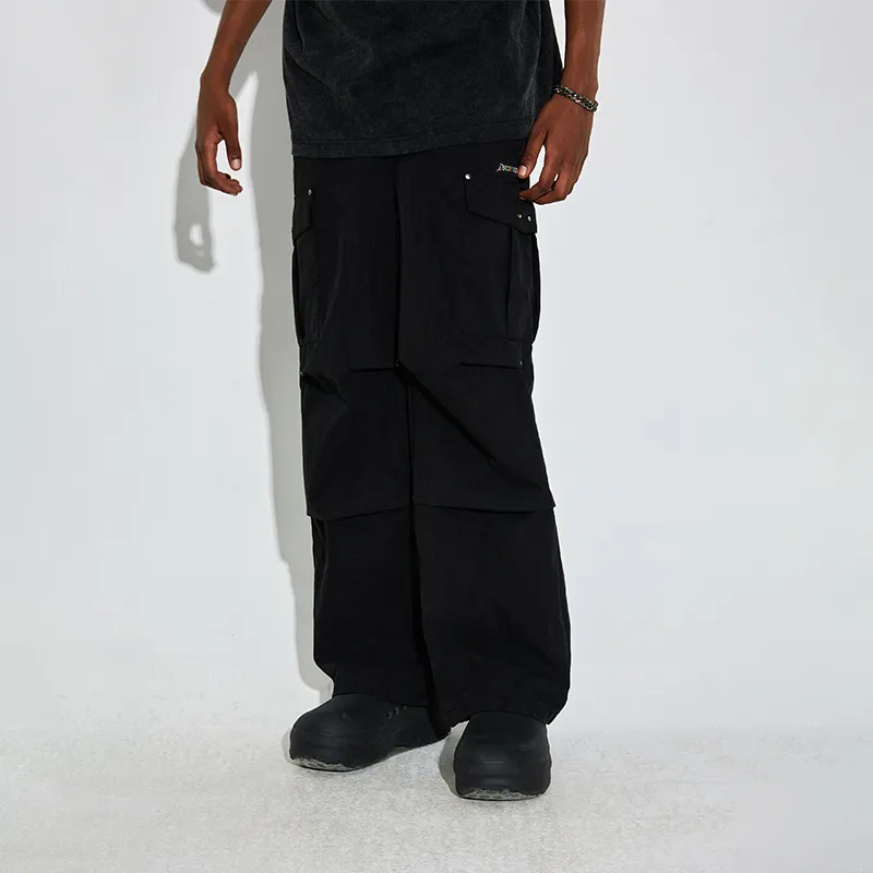 DICETINY Cargo Pants Unisex Charcoal Black-5