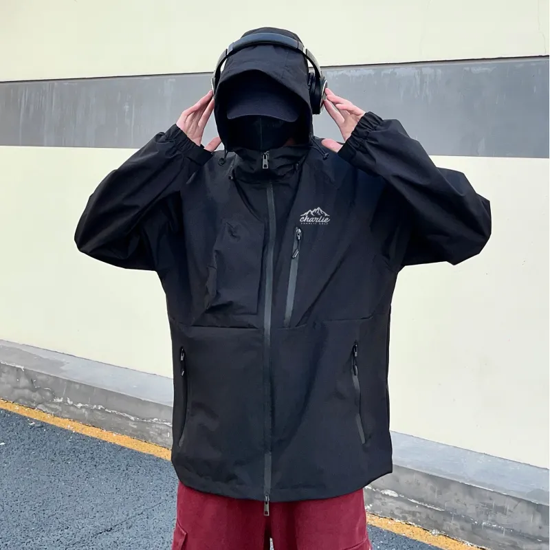 CHARLIE GOLF Water Resistant Windproof Wear Resistant Windbreaker Jacket Unisex-2