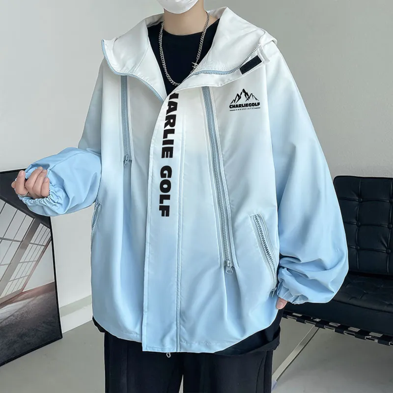CHARLIE GOLF Water-Resistant Windproof Wear-Resistant Windbreaker Jacket Unisex-5