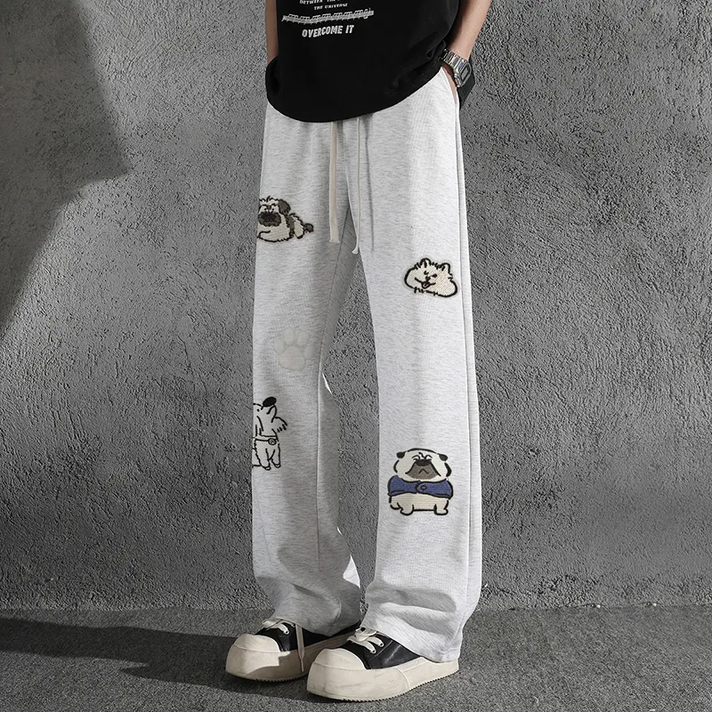 CHARLIE GOLF Knitted Sweatpants Unisex White Heather Gray-3