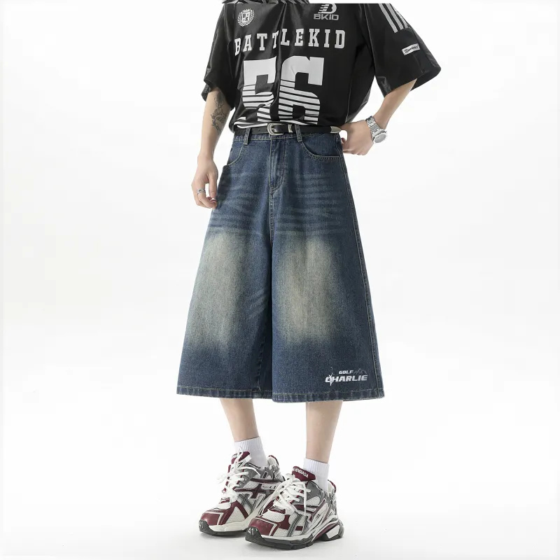 CHARLIE GOLF Denim Shorts Unisex-2