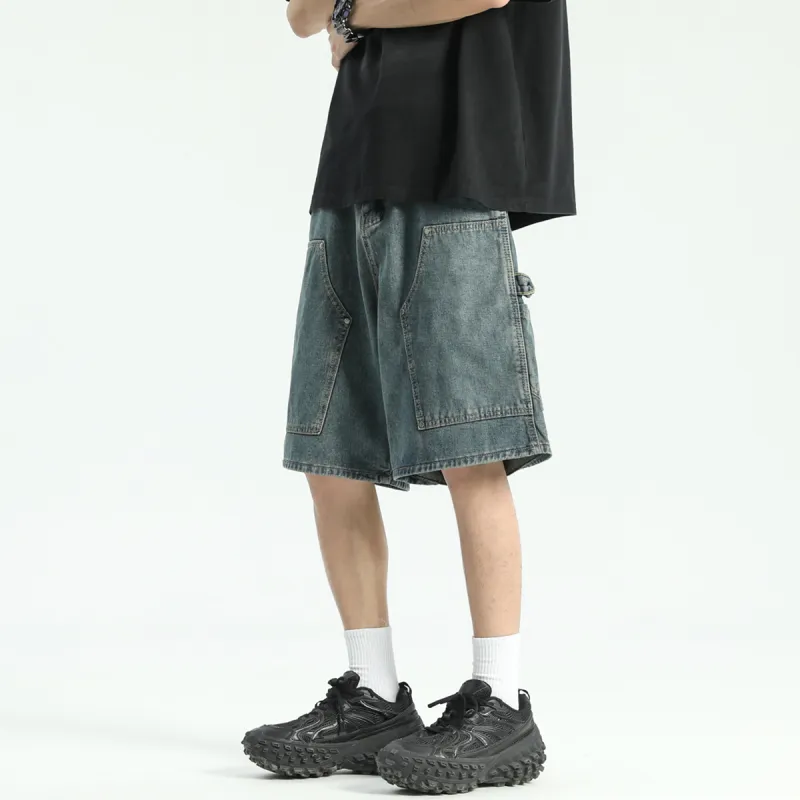 CHARLIE GOLF Denim Shorts Unisex Blue-5