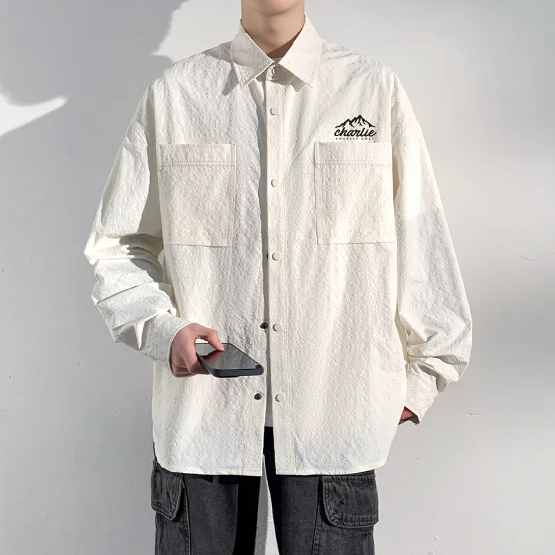 CHARLIE GOLF Jackets Coats Unisex Cream White-2