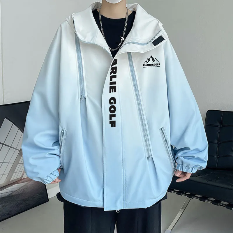 CHARLIE GOLF Water-Resistant Windproof Wear-Resistant Windbreaker Jacket Unisex-4