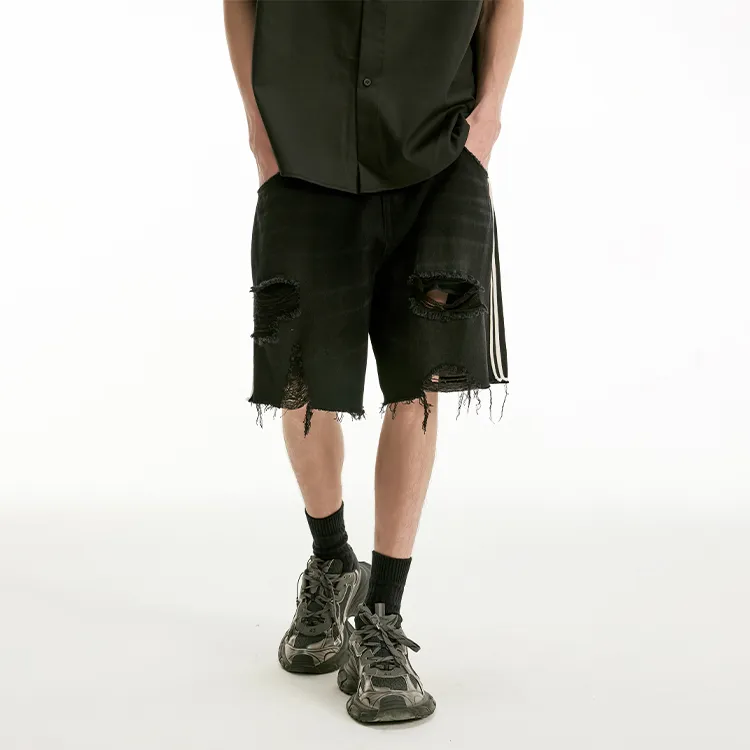 IMXS Denim Shorts Unisex Black-3
