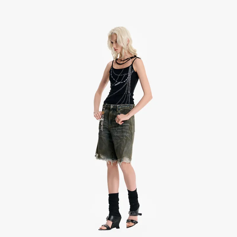 IMXS Denim Shorts Women's Mud Blue-6