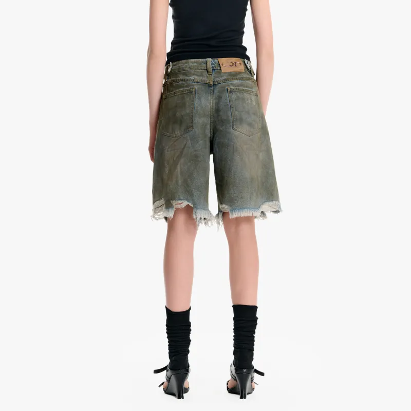IMXS Denim Shorts Women's Mud Blue-4