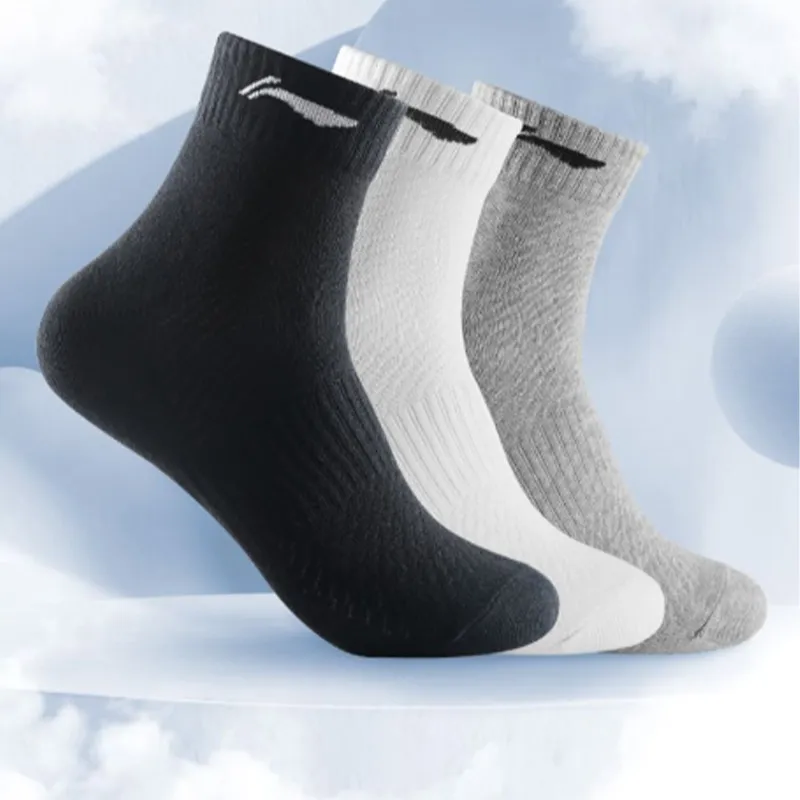 LiNing Mid Calf Socks Unisex 3 Pack-6