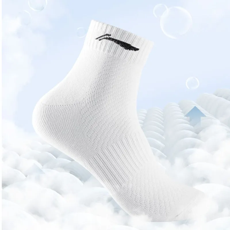 LiNing Mid Calf Socks Unisex 3 Pack-1