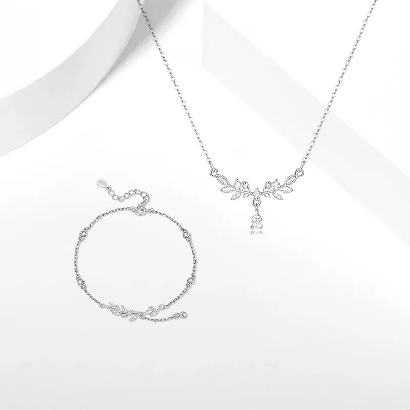 WANLIACC Alloy Wheat Pendant Necklace Women's-2