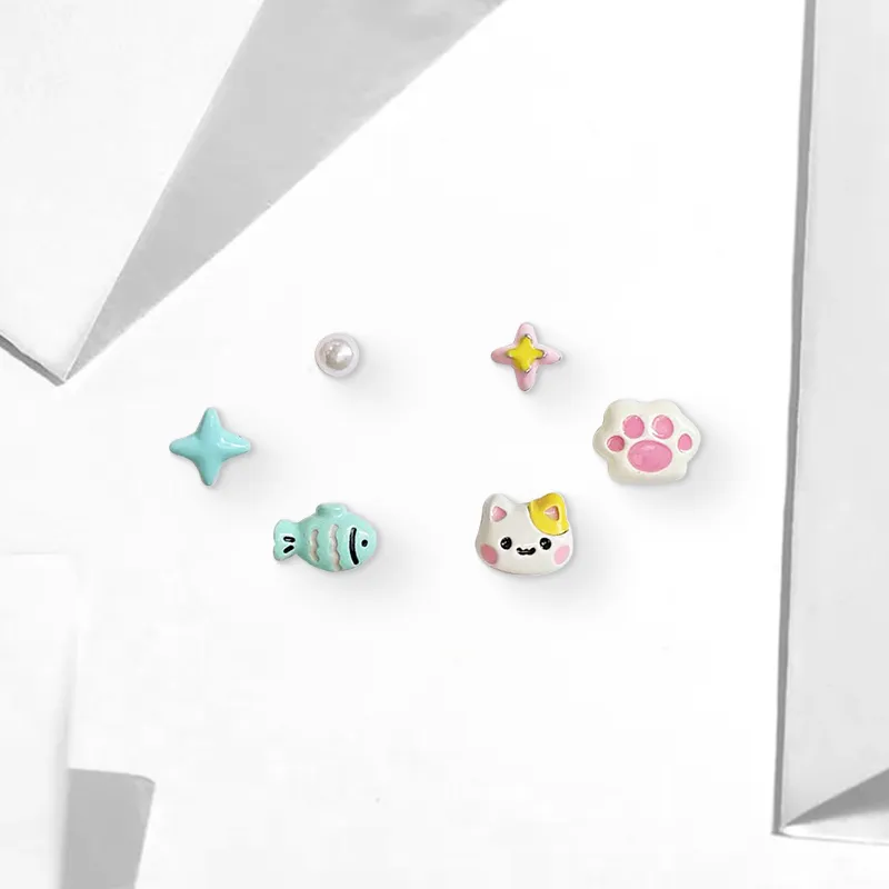 WANLIACC Alloy Stud Earrings Set Women's-1
