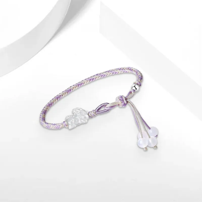 WANLIACC S999 Fine Silver Auspicious Auspicious Animal Hand Rope Women's-1