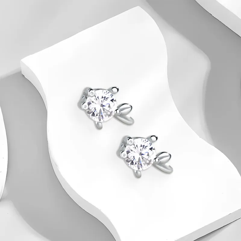 WANLIACC S999 Fine Silver 'Forever With You' Stud Earrings Women's-1