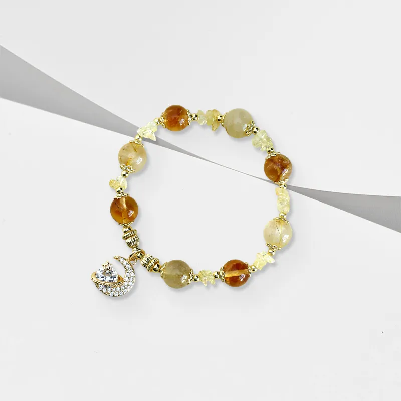 WANLIACC Alloy Star Moon Beaded Bracelet Women's-2