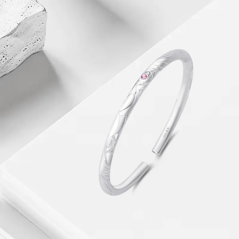 WANLIACC S999 Fine Silver Bangles Unisex-1