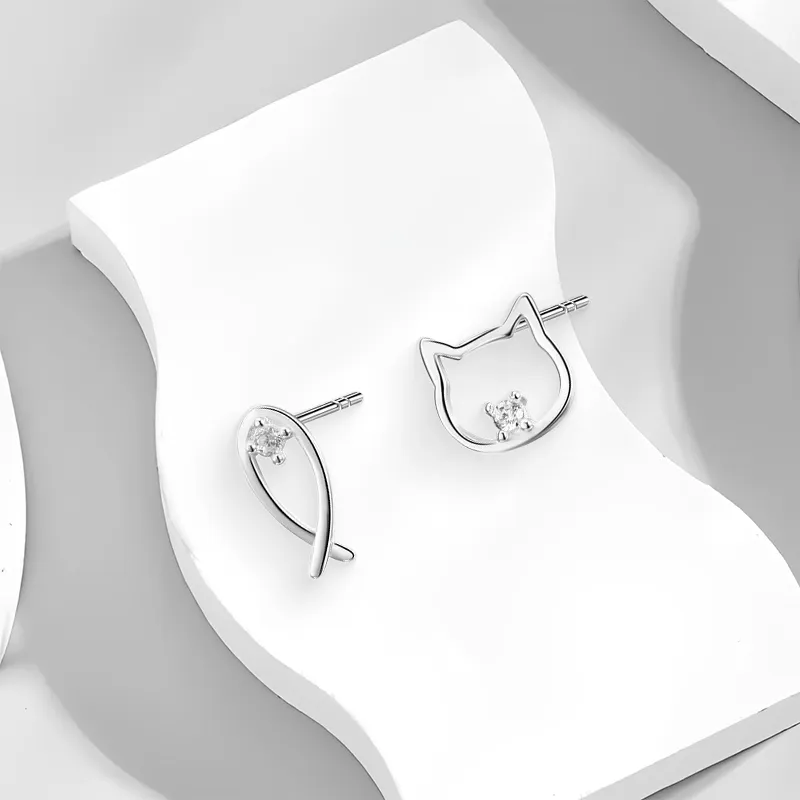 WANLIACC S999 Fine Silver Stud Earrings Women's-2