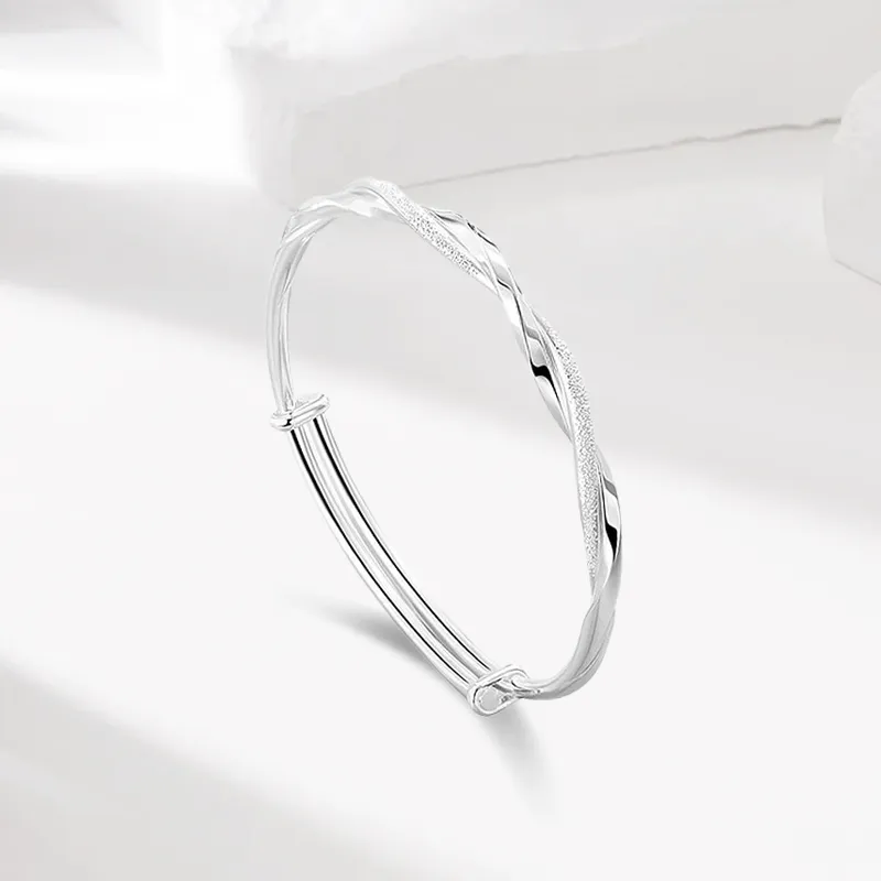 WANLIACC S999 Fine Silver Sterling Silver Bracelets Unisex-2