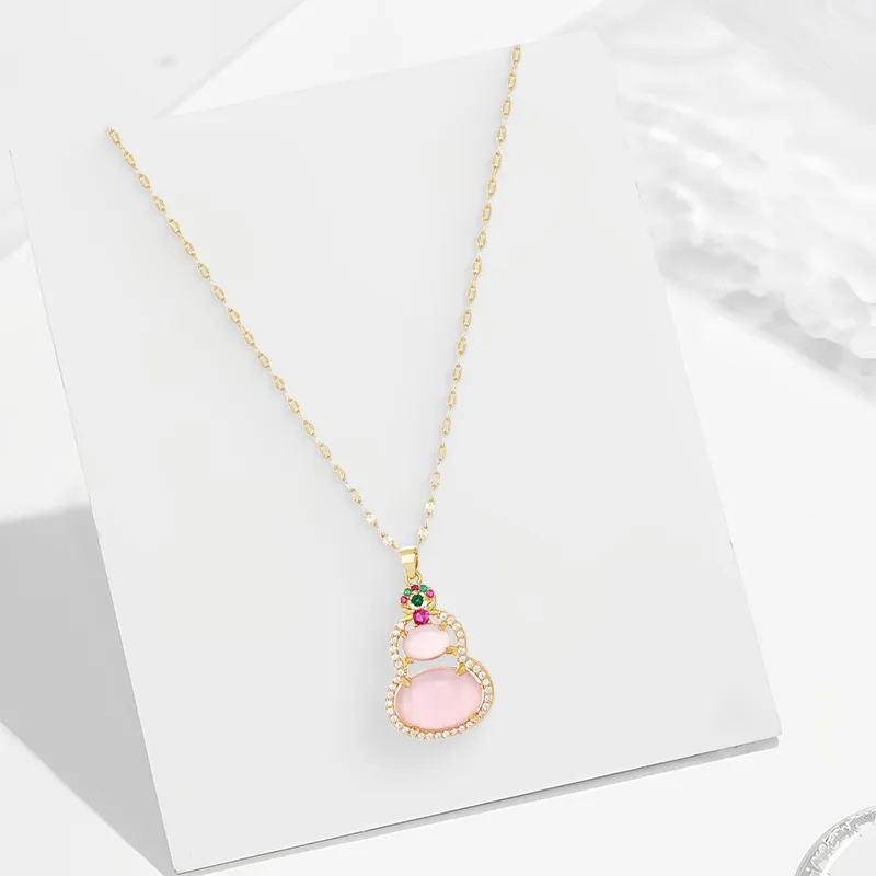 WANLIACC Glass Cat Eye Necklaces Women's-1
