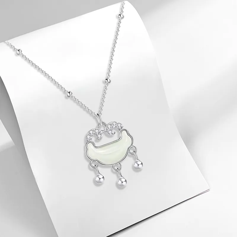 WANLIACC Chalcedony Jade Necklaces Women's-1