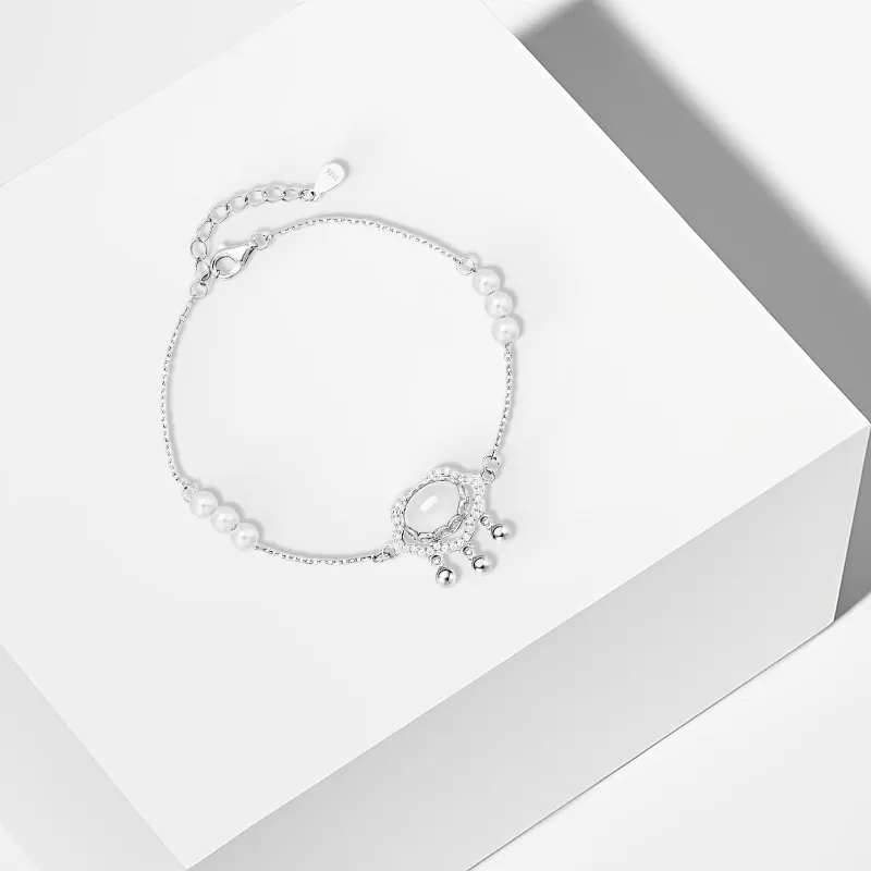 WANLIACC Alloy Ruyi Peace Lock Bracelet Women's-2