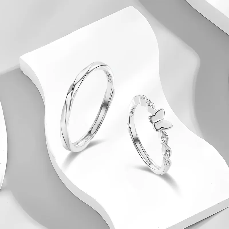 WANLIACC S999 Fine Silver Rings Unisex-3