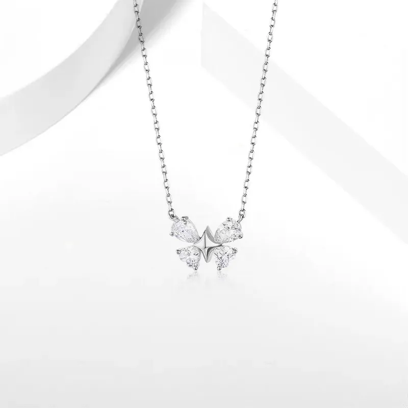WANLIACC Alloy Starlight Butterfly Necklace Women's-1