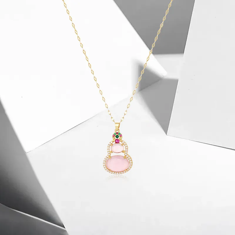 WANLIACC Glass Cat Eye Necklaces Women's-2