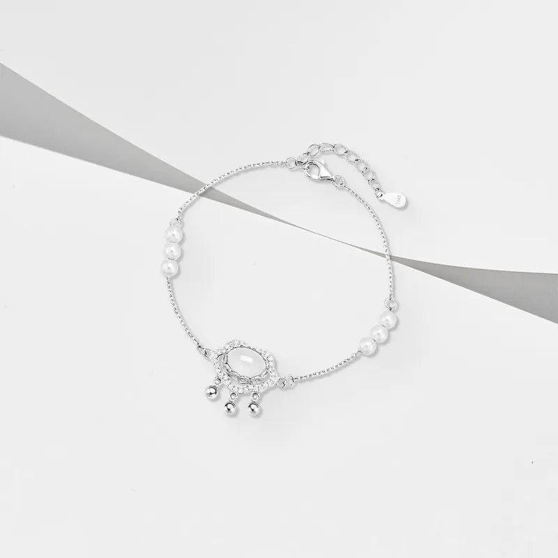 WANLIACC Alloy Ruyi Peace Lock Bracelet Women's-1