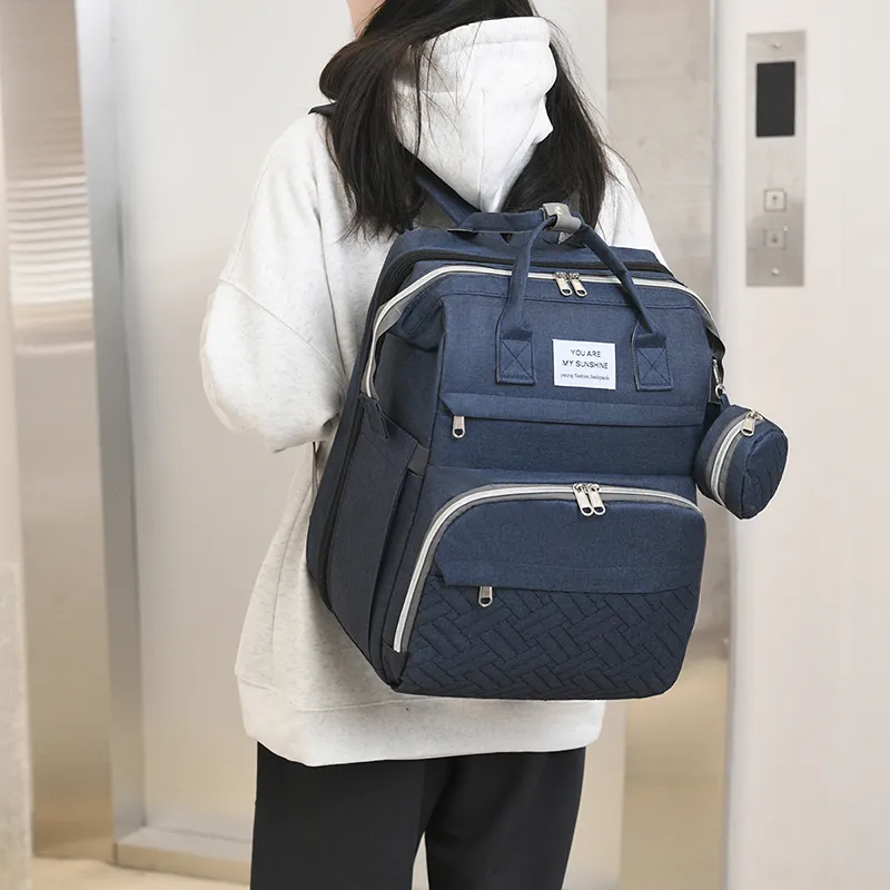 KINGSONS Oxford Backpack Unisex Gray/Black/Purple/Dark Blue/Pink-15